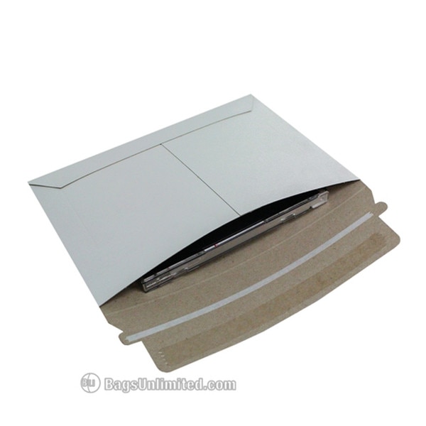 White 18 point paperboard mailer. S